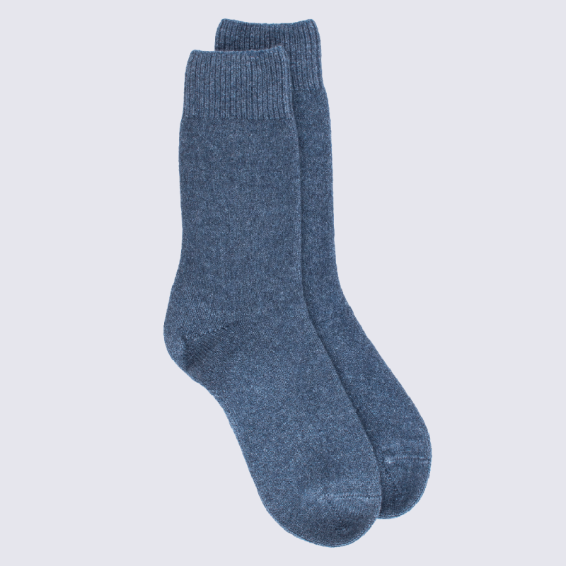 Chaussettes Doré Doré, chaussettes chaudes femme en laine et cachemire bleu corsaire