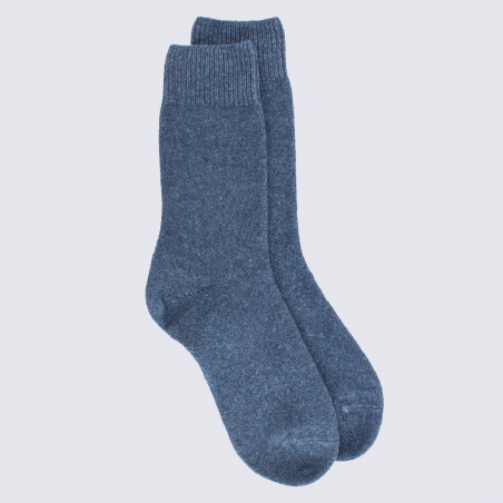 Chaussettes Doré Doré, chaussettes chaudes femme en laine et cachemire bleu corsaire
