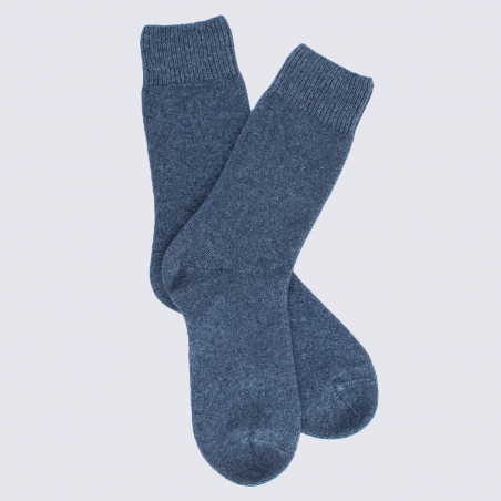 Chaussettes Doré Doré, chaussettes chaudes femme en laine et cachemire bleu corsaire