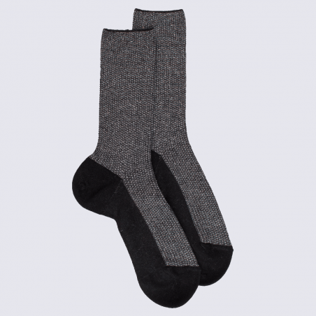 Chaussettes Doré Doré, chaussettes en laine et viscose femme noir