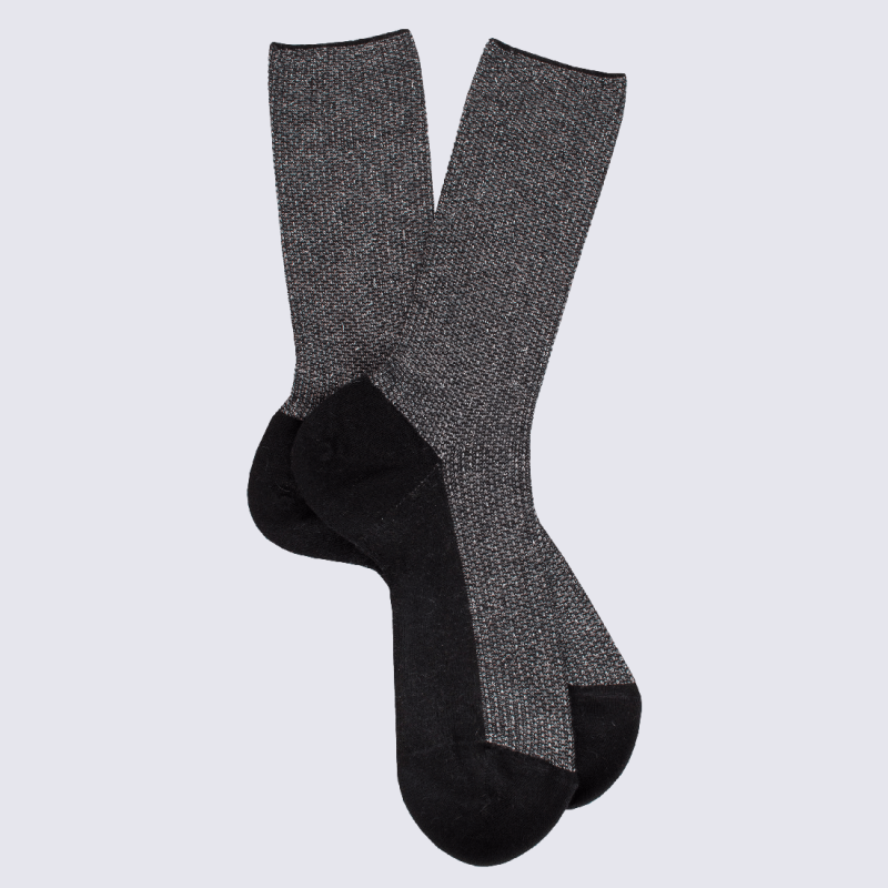 Chaussettes Doré Doré, chaussettes en laine et viscose femme noir