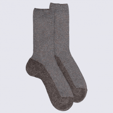 Chaussettes Doré Doré, chaussettes en laine et viscose femme gris/brun