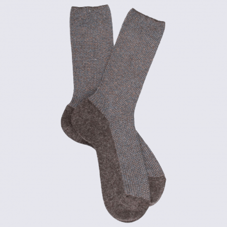 Chaussettes Doré Doré, chaussettes en laine et viscose femme gris/brun