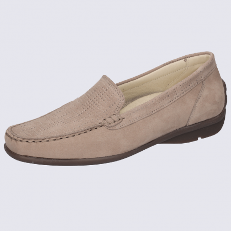 Mocassins Waldlaufer, mocassins chics et confortables femme en cuir beige