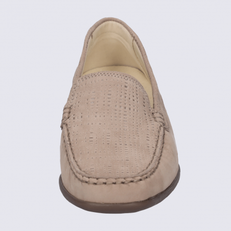 Mocassins Waldlaufer, mocassins chics et confortables femme en cuir beige