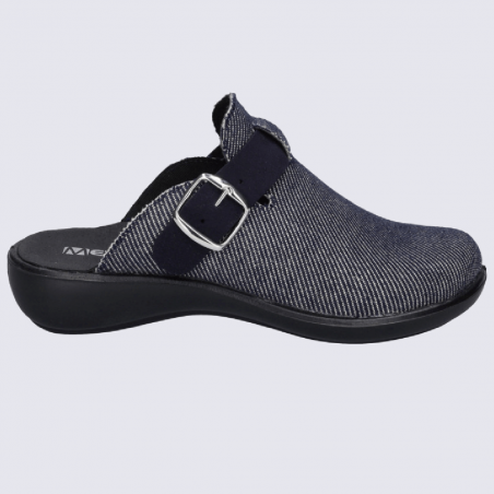 Mules Westland by Josef Seibel, mules confortables à rayures femme en laine bleu marine