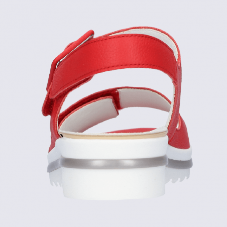 Sandales Waldlaufer, sandales tendances à boucle femme en cuir rouge