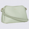 Sac à bandoulière Hexagona, sac à bandoulière femme imprimé grainé vert clair