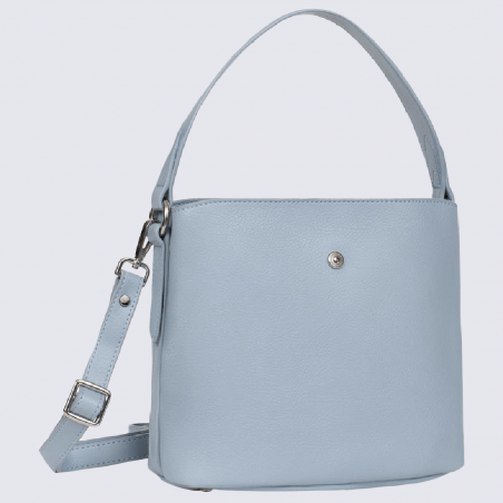 Sac à main Hexagona, sac à main 1 poignée femme bleu pastel