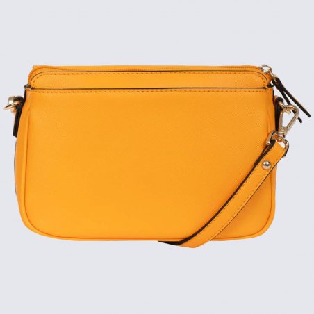 Sac à bandoulière Hexagona, sac à bandoulière à rabat femme orange