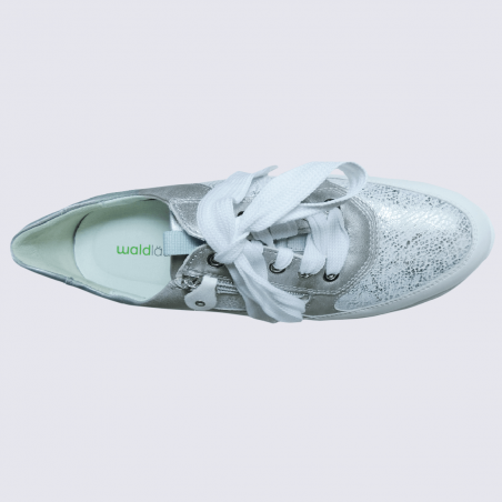 Baskets Waldlaufer, baskets confortables Himona à zip femme blanc