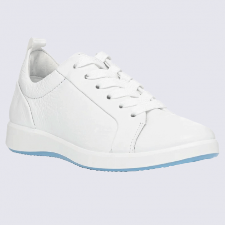 Baskets Ara, baskets Roma pour femme en cuir blanc