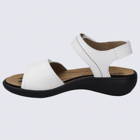 Nu-pieds Westland by Josef Seibel, nu-pieds femme à velcro en cuir blanc Nu-pieds Westland by Josef Seibel, nu-pieds femme à velcro en cuir blanc
