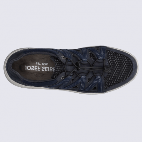 Baskets Josef Seibel, baskets tendances et confortables homme bleu indigo