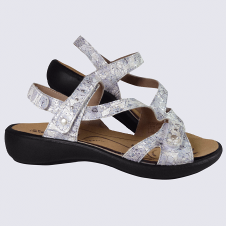 Sandales Westland by Josef Seibel, sandales velcro femme en cuir beige multi