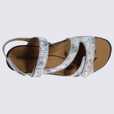 Sandales Westland by Josef Seibel, sandales velcro femme en cuir beige multi
