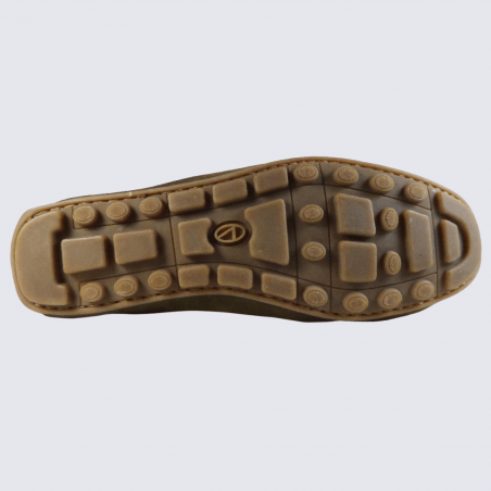 Mocassins Kdopa, mocassins tendances et confortables homme en cuir kaki