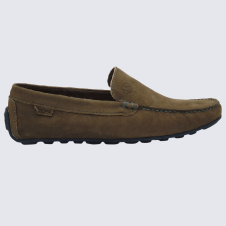 Mocassins Kdopa, mocassins tendances et confortables homme en cuir kaki