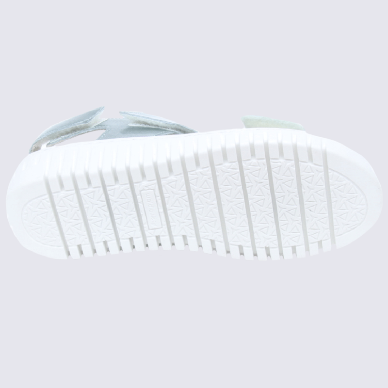 Sandales Waldlaufer, sandales tendances à velcro femme en cuir bleu vert menthe