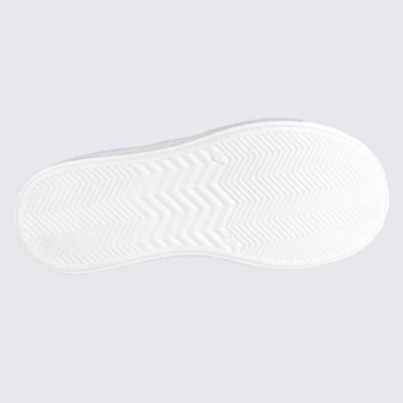 Baskets Bellamy, baskets bi-textures pour garçons en cuir bleu marine et orange