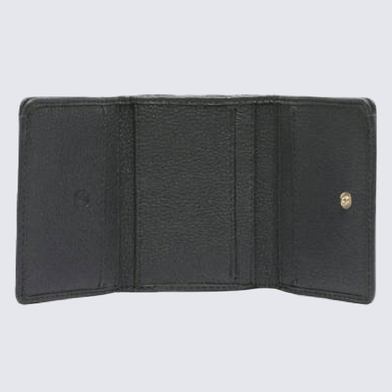 Petit porte-monnaie Etrier, porte-monnaie tradition femme en cuir bleu marine