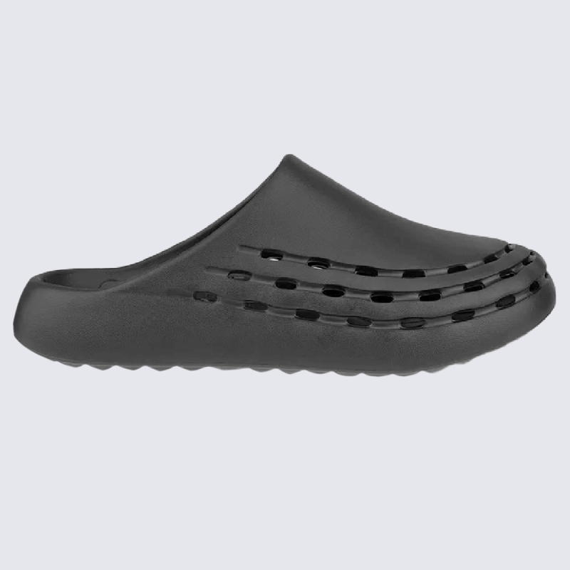 Mules Ecco, mules unisexe Cozmo Slide perforées noir