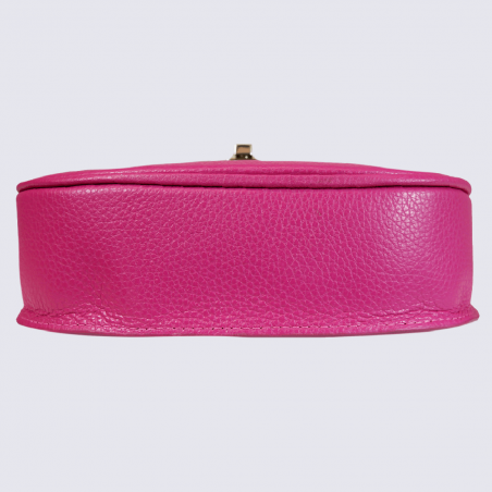 Sac porté épaule Charlotte, sac porté épaule femme en cuir rose fuschia Sac porté épaule Charlotte, sac porté épaule femme en cuir rose fuschia