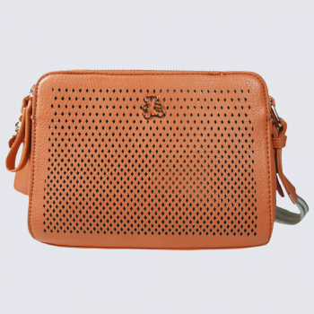 Sac à bandoulière Charlotte, sac à bandoulière Vidian femme orange