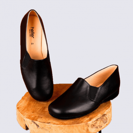 Chaussons Heller, chaussons élégants homme en cuir noir Chaussons Heller, chaussons élégants homme en cuir noir