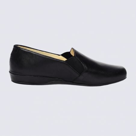 Chaussons Heller, chaussons élégants homme en cuir noir Chaussons Heller, chaussons élégants homme en cuir noir