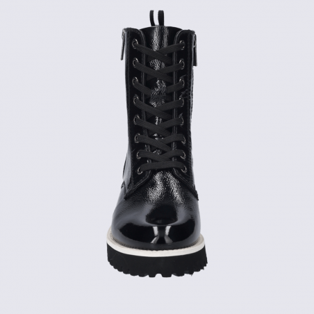 Bottines Josef Seibel, bottines zippées agréable femme en cuir noir Bottines Josef Seibel, bottines zippées agréable femme en cuir noir