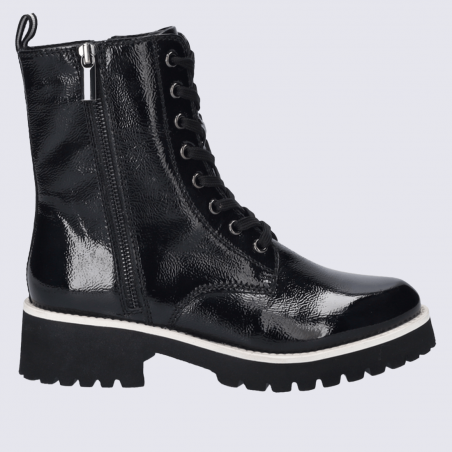 Bottines Josef Seibel, bottines zippées agréable femme en cuir noir Bottines Josef Seibel, bottines zippées agréable femme en cuir noir