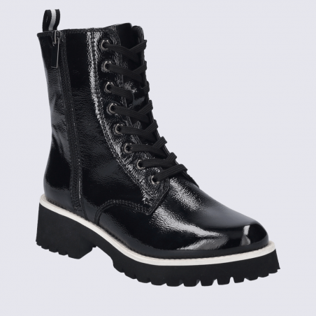Bottines Josef Seibel, bottines zippées agréable femme en cuir noir Bottines Josef Seibel, bottines zippées agréable femme en cuir noir