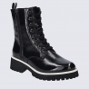 Bottines Josef Seibel, bottines zippées agréable femme en cuir noir Bottines Josef Seibel, bottines zippées agréable femme en cuir noir