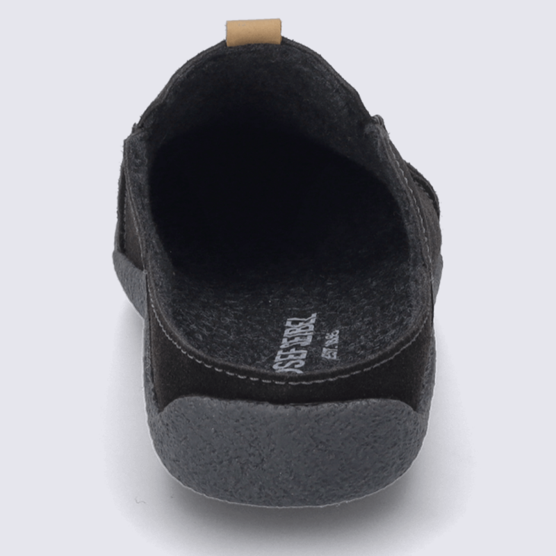 Mules Josef Seibel, mules élégantes et confortable homme en cuir noir