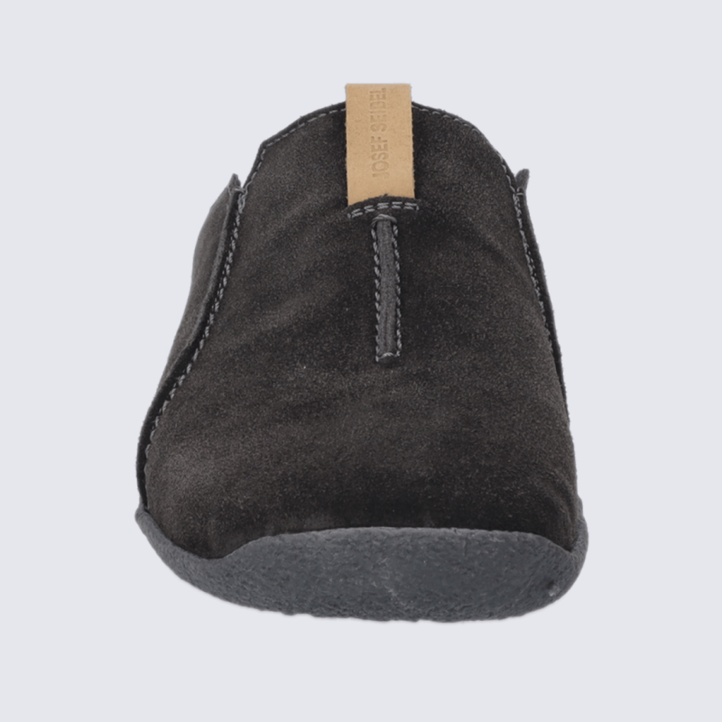 Mules Josef Seibel, mules élégantes et confortable homme en cuir noir