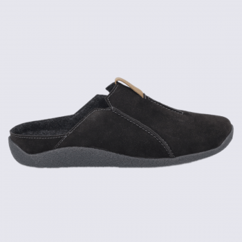 Mules Josef Seibel, mules élégantes et confortable homme en cuir noir