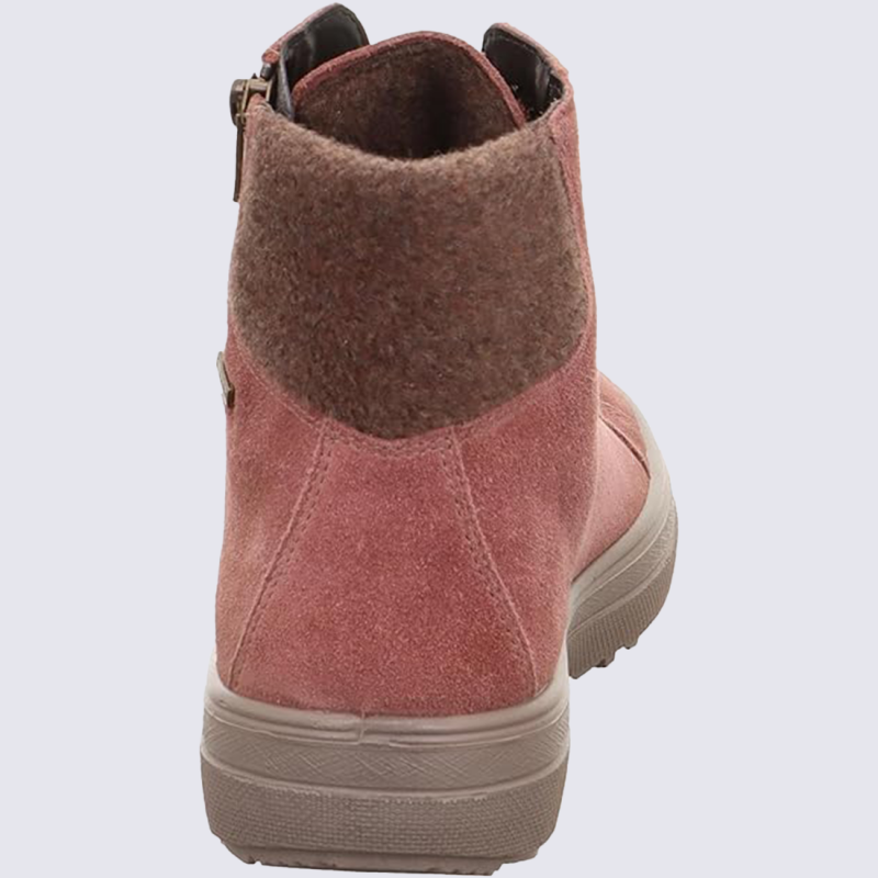 bottines montantes Legero, bottines confortable Gore-Tex femme en cuir rouge