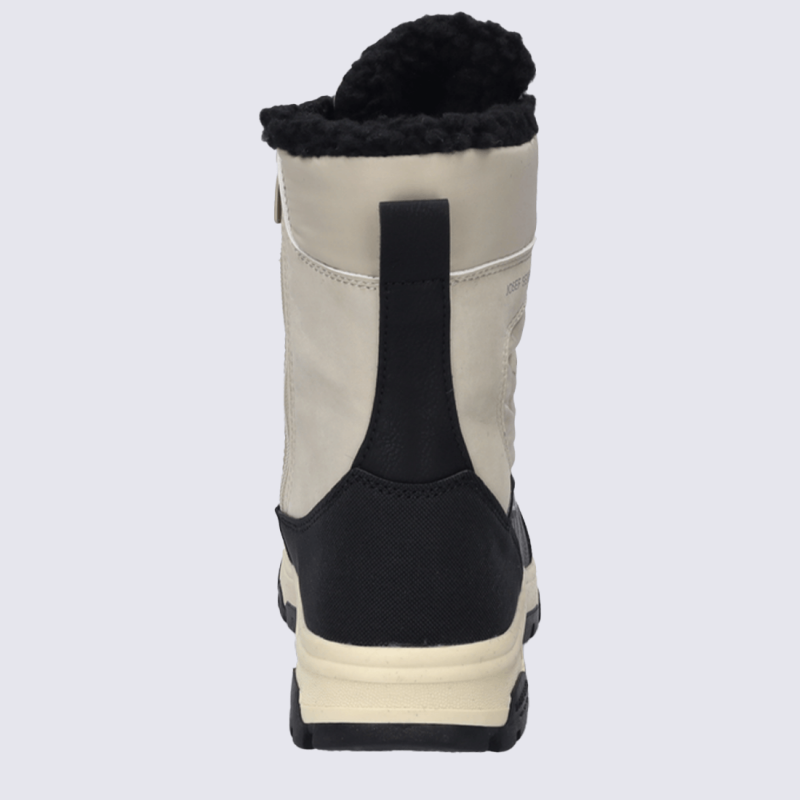 Bottes Josef Seibel, bottes zippées chaude femme en textile noir et blanc