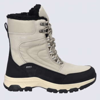 Bottes Josef Seibel, bottes zippées chaude femme en textile noir et blanc