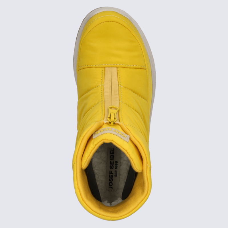 Bottines Josef Seibel, bottines zippées avec doublure chaude femme en textile safran