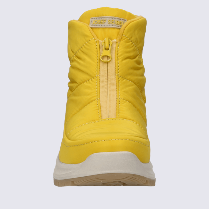 Bottines Josef Seibel, bottines zippées avec doublure chaude femme en textile safran