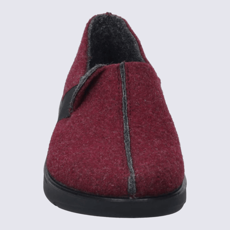 Pantoufles Josef Seibel, Pantoufles chaude et classe femme en textile bordeaux