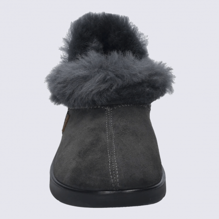 Mules Josef Seibel, mules modernes doublures chaude femme en textile anthracite Mules Josef Seibel, mules modernes doublures chaude femme en textile anthracite
