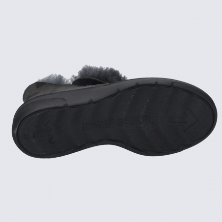 Mules Josef Seibel, mules modernes doublures chaude femme en textile anthracite Mules Josef Seibel, mules modernes doublures chaude femme en textile anthracite