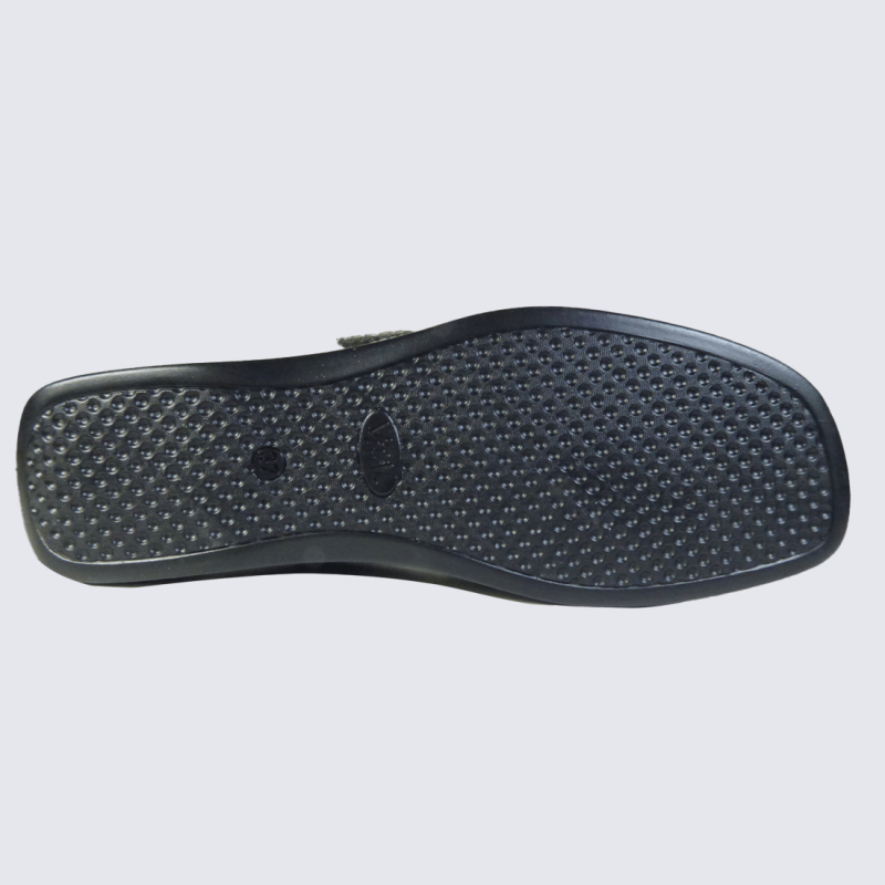 Mules Vital, mules tendance et chic femme en cuir gris