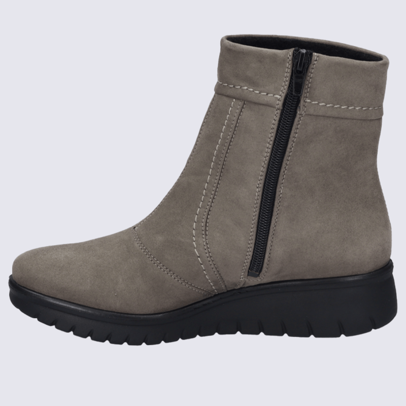 Bottines Josef Seibel, bottines durable et chaude femme en cuir taupe
