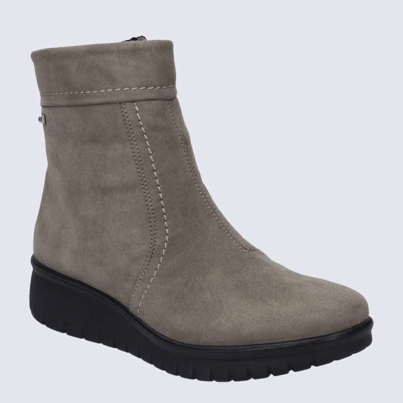 Bottines Josef Seibel, bottines durable et chaude femme en cuir taupe