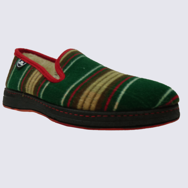 Chaussons Semelflex, chaussons charentaises confortable et chaude homme feutre ecossais
