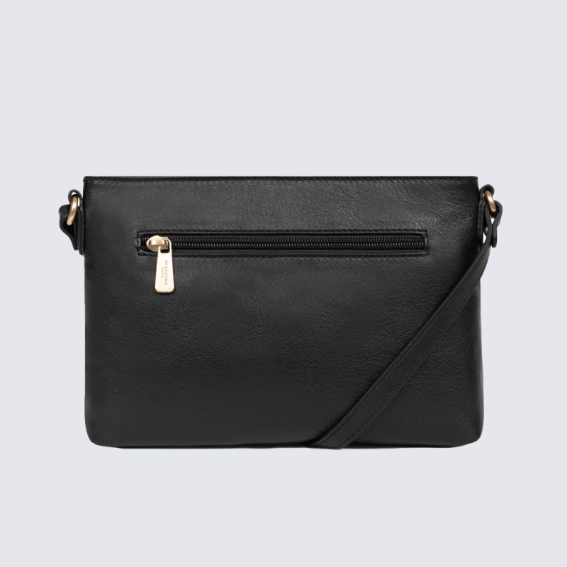 Sac a bandouliere Hexagona sac a bandouliere moderne femme en cuir noir Igert Chaussure Maroquinerie